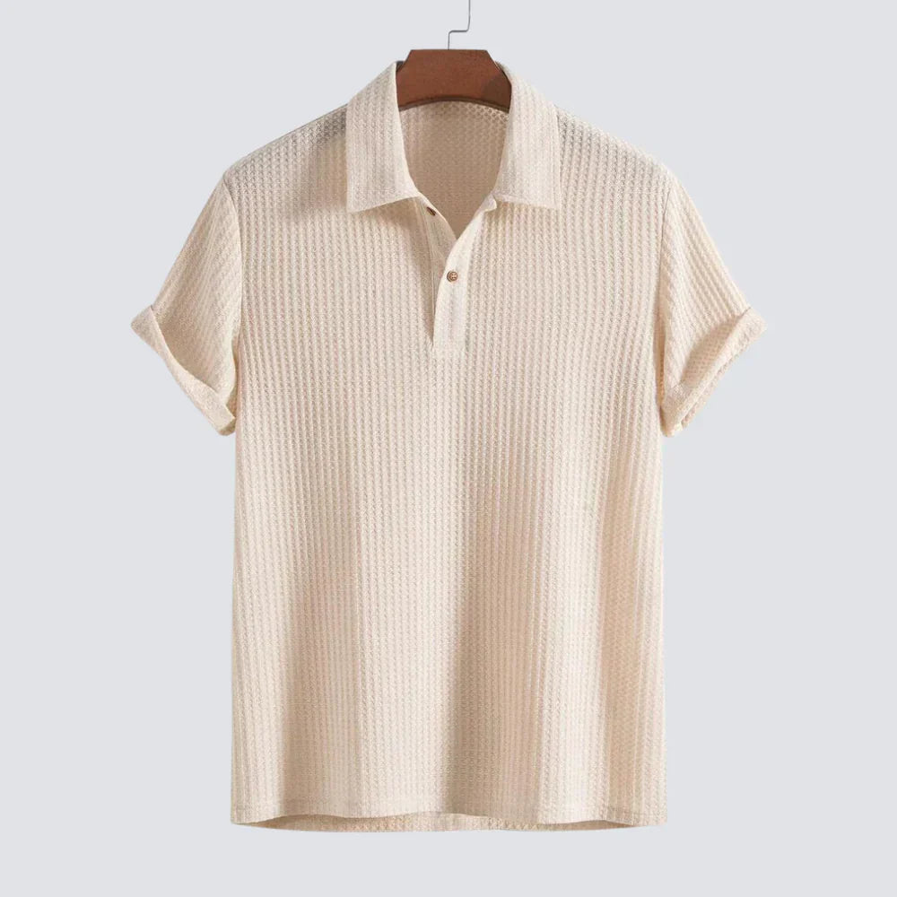 ROMÁN | POLO TEXTURIZADO CLÁSICO DE ALGODÓN