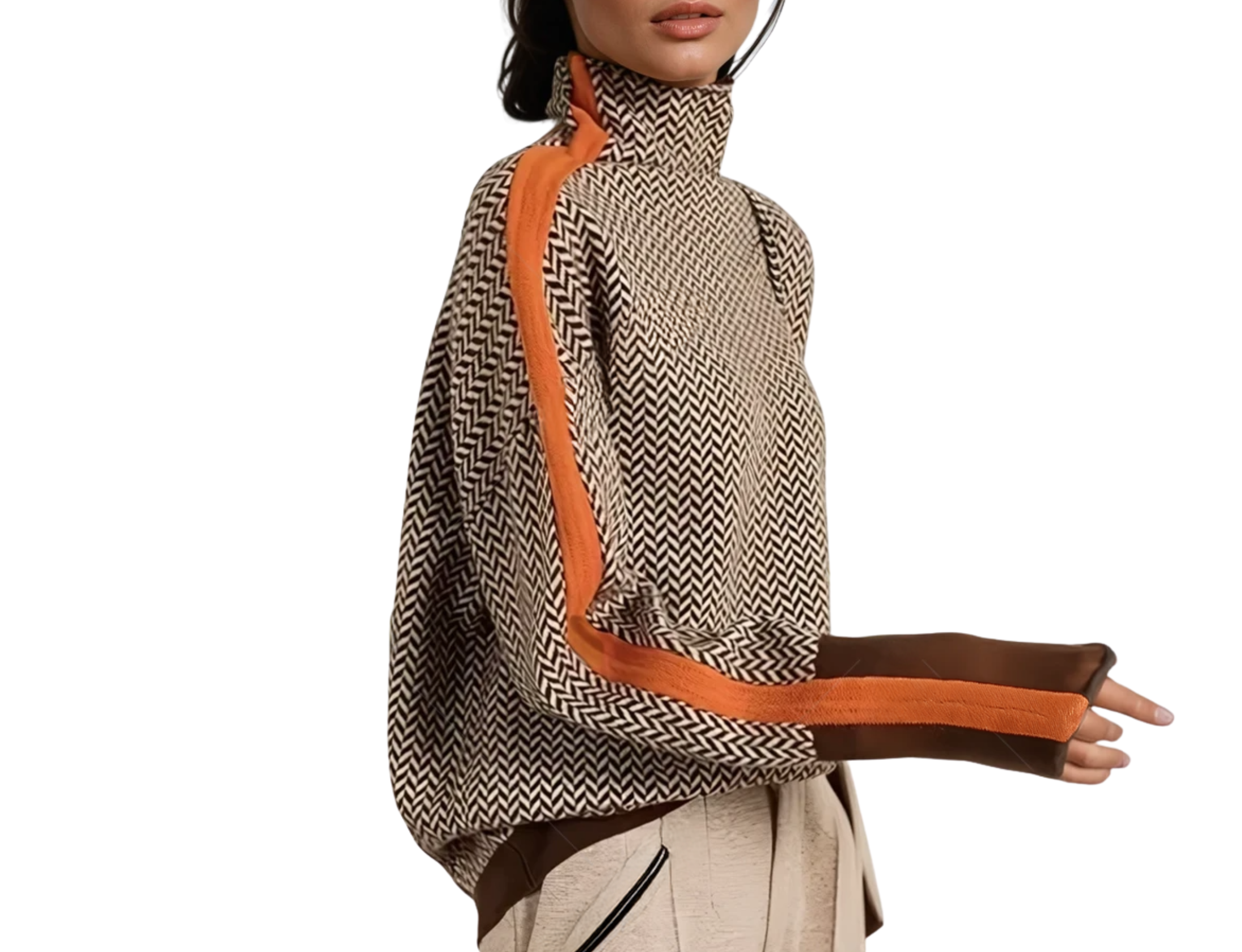 MERIKE | JERSEY CONTRASTE GEOMÉTRICO