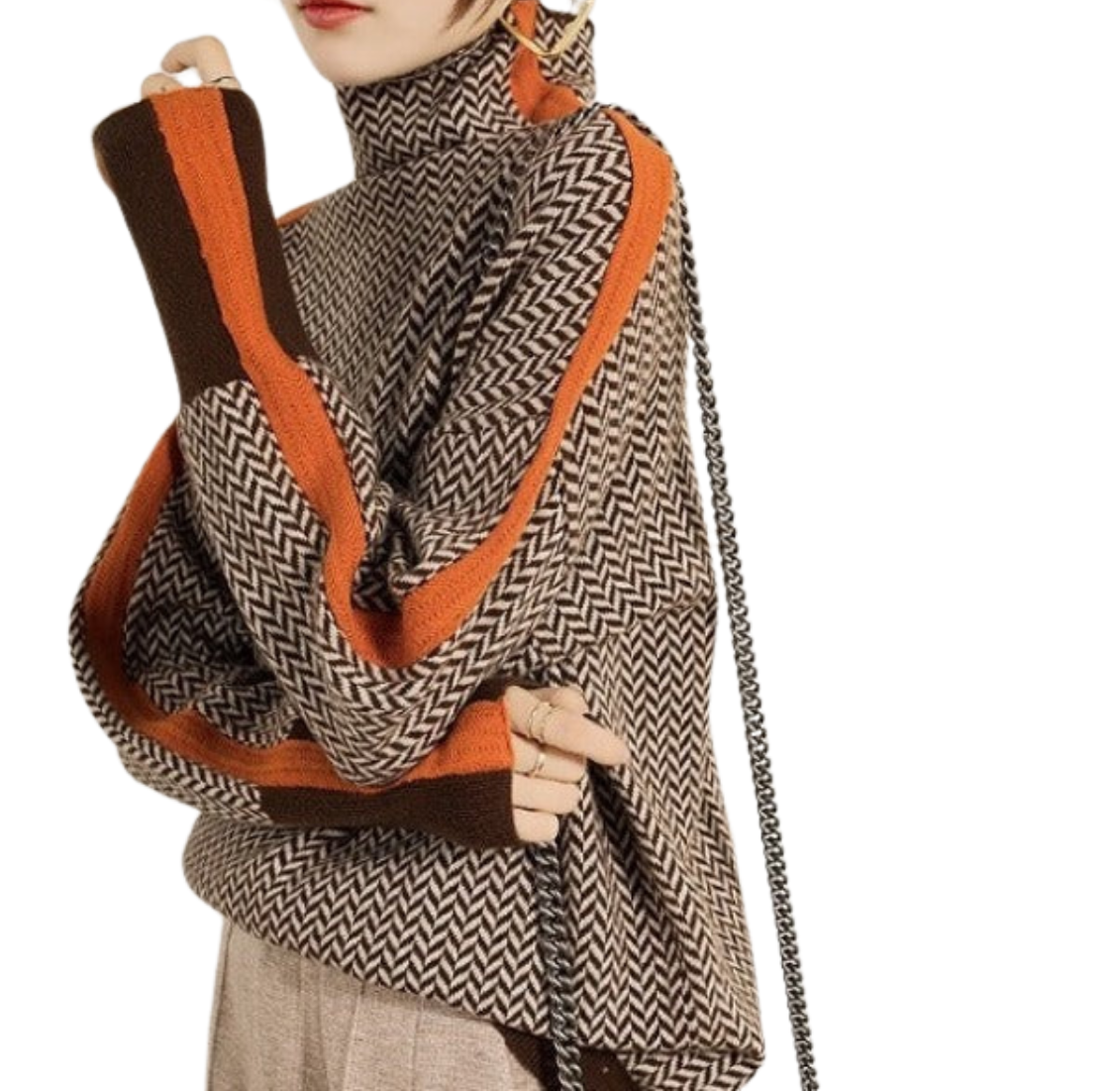 MERIKE | JERSEY CONTRASTE GEOMÉTRICO