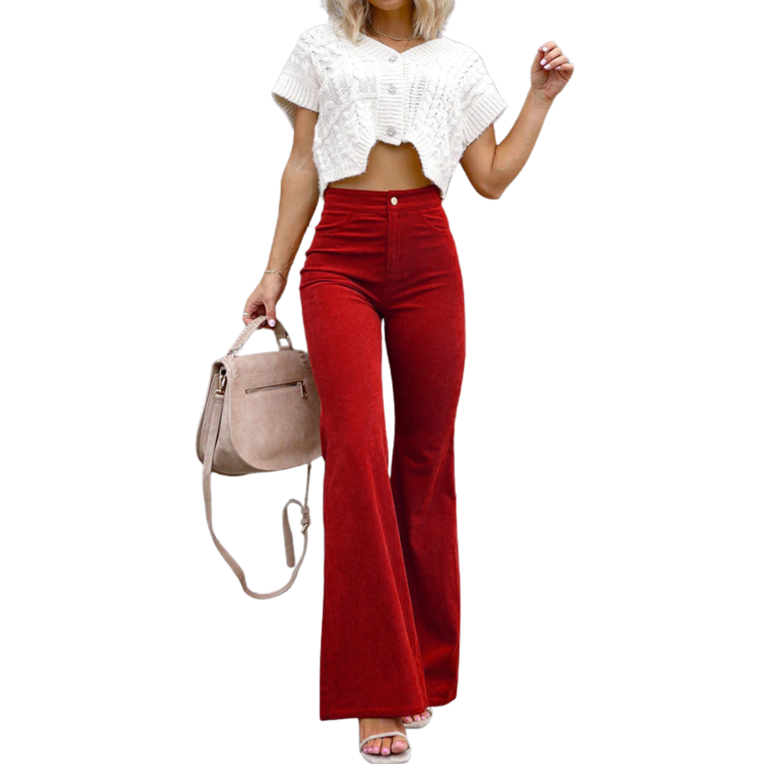 MILSA | PANTALÓN FLARE CINTURA ALTA