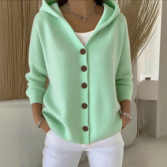 LETO | CHAQUETA DE PUNTO CON CAPUCHA